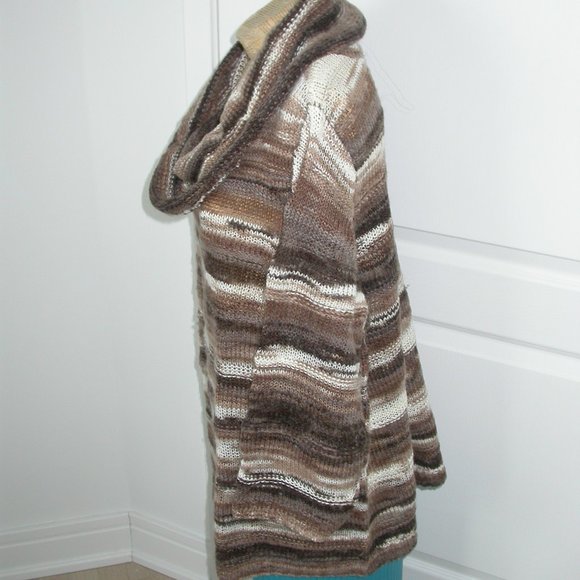 Taupe and 2 Browns Striped Loose Knit Sweater - Picture 5 of 6